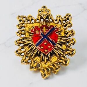 Rare Vintage WWI Heraldic Crest Brooch of the US Army 29th Engineer Battalion